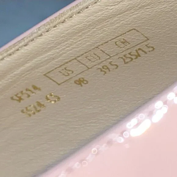 Stuart Weitzman MJ 60 Women's Pink Patent Chunky Pumps Heels Mary Jane - Picture 8 of 9